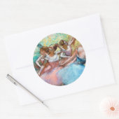 Edgar Degas - Vier Ballerinas auf Bühne Runder Aufkleber (Umschlag)