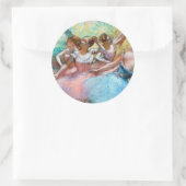 Edgar Degas - Vier Ballerinas auf Bühne Runder Aufkleber (Tasche)