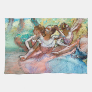 Edgar Degas - Vier Ballerinas auf der Bühne Geschirrtuch