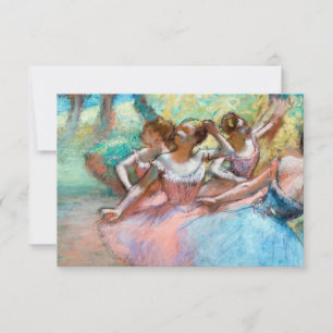 Edgar Degas - Vier Balletttänzerinnen auf der Bühn Dankeskarte