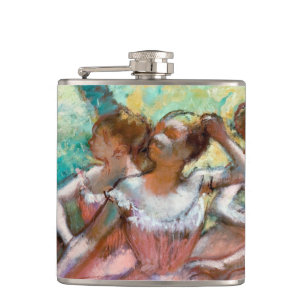 Edgar Degas - Vier Balletttänzerinnen auf der Bühn Flachmann