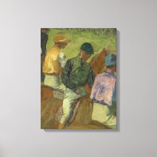 Edgar Degas | Vier Jockeys Leinwanddruck (Vorderseite)