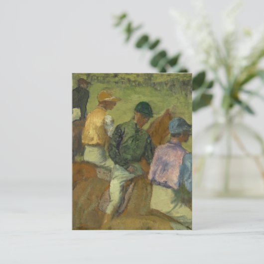 Edgar Degas | Vier Jockeys Postkarte (Stehend Vorderseite)