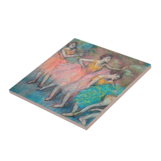 Edgar Degas - Vier Tänzer Fliese (Seite)