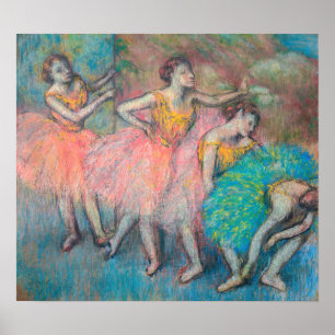 Edgar Degas - Vier Tänzer Poster