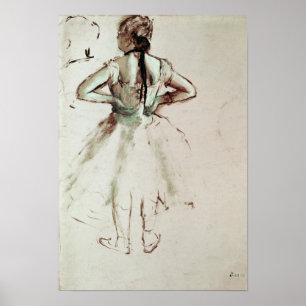 Edgar Degas Von hinten angesehener Tänzer Poster