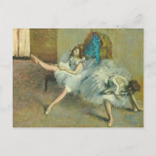 Edgar Degas   Vor dem Ballett, 1890-1892 Postkarte