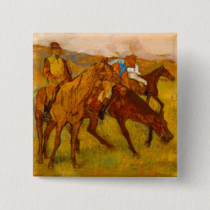 Edgar Degas Vor dem Rennen Button