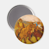 Edgar Degas Vor dem Rennen Magnet (Vorderseite/Rückseite)