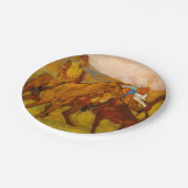 Edgar Degas Vor dem Rennen Pappteller (Schrägansicht)