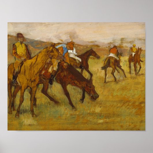 Edgar Degas - Vor dem Rennen Poster (Vorne)