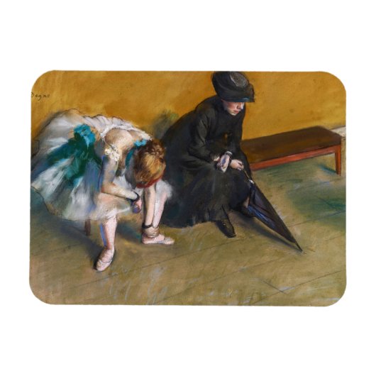 Edgar Degas - Warten Magnet (Horizontal)