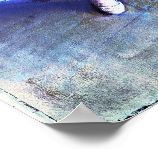 Edgar Degas Warten Poster (Ecke)