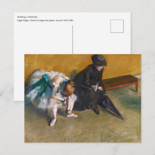 Edgar Degas - Warten Postkarte