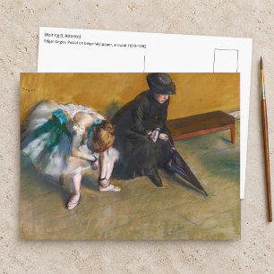 Edgar Degas - Warten Postkarte