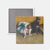 Edgar Degas - Wartend Magnet (Vorderseite/Rückseite)