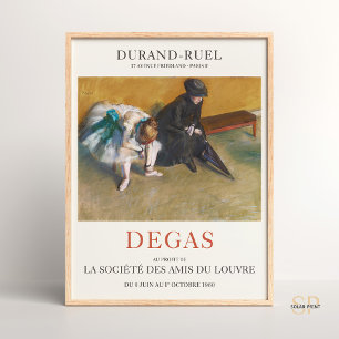 Edgar Degas Wartete Impressionist Art Print Poster