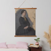 Edgar Degas Young Woman Impressionismus Art Wood Wandteppich Mit Holzrahmen (Schlafzimmer)