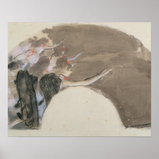 Edgar Degas | Zeichnung eines Ventilators, c.1879 Poster (Vorne)