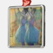 Edgar Degas | zwei blaue Tänzer Silbernes Ornament (Links)