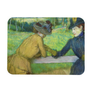 Edgar Degas zwei Frauen, die auf einem Tor sich Magnet