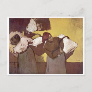 Edgar Degas - Zwei Frauen waschen 1876-78 Waschen Postkarte