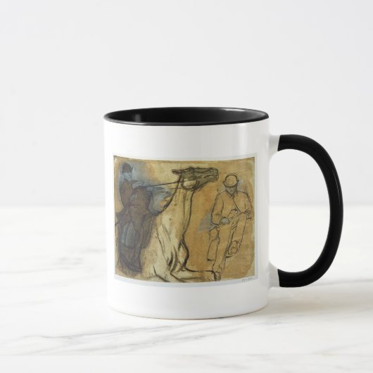 Edgar Degas | zwei Studien der Reiter Tasse (Rechts)
