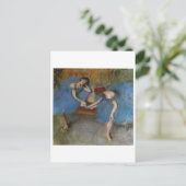 Edgar Degas - Zwei Tänzer Blue Tutu Redhead Dancer Postkarte (Stehend Vorderseite)