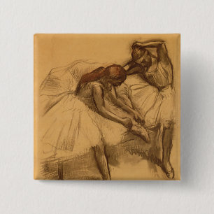 Edgar Degas zwei Tänzer Button
