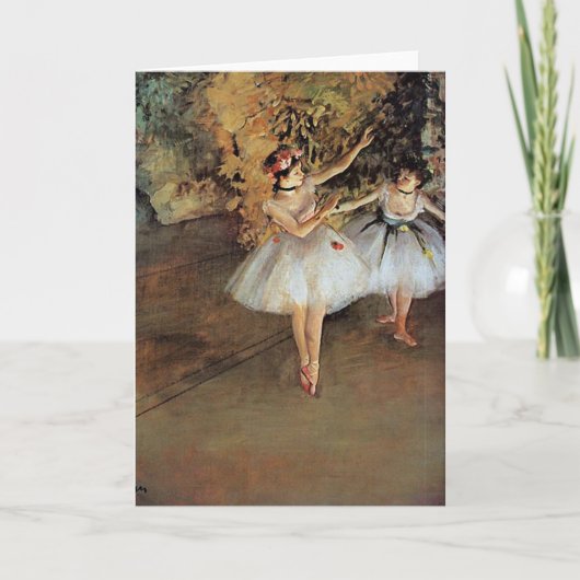 Edgar Degas - zwei Tänzer Feiertagskarte (Vorderseite)
