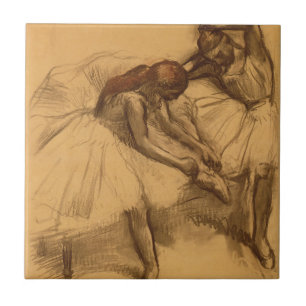 Edgar Degas   zwei Tänzer Fliese