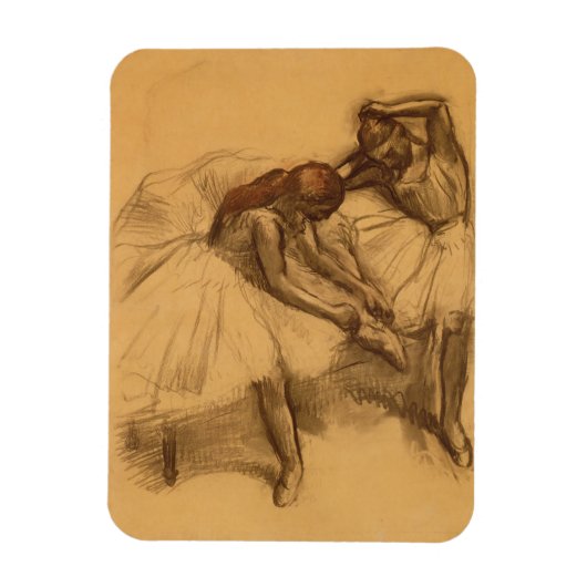 Edgar Degas | Zwei Tänzer Magnet (Vertikal)