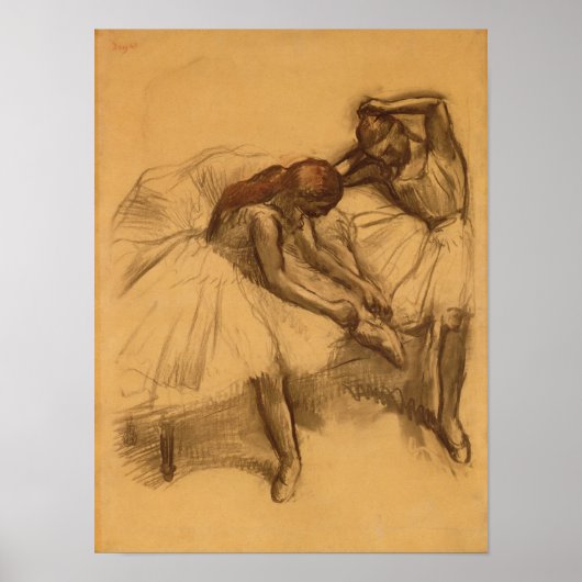 Edgar Degas | Zwei Tänzer Poster (Vorne)