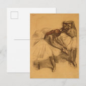 Edgar Degas | Zwei Tänzer Postkarte (Vorne/Hinten)