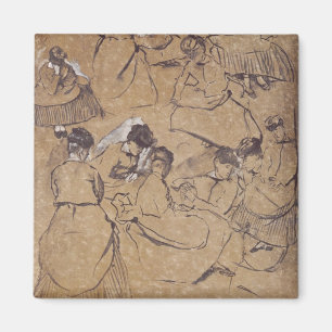 Edgar Degas   zwölf Studien der Frauen im Kostüm Magnet