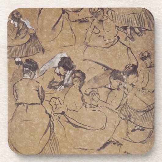 Edgar Degas | zwölf Studien der Frauen im Kostüm Untersetzer (Vorderseite)