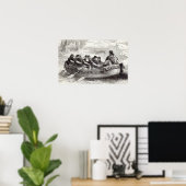 Edgar, der Pazifik, der den Fluss hinunter rudert Poster (Heimbüro)