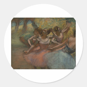Edgar entgasen - 4 Ballerinen auf Bühne-Tänzer Runder Aufkleber