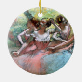 Edgar entgasen | vier Ballerinen auf der Bühne Keramik Ornament (Hinten)