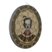 Edgar mit Gold Bug Dart Board Dartscheibe (Vorderseite Links)