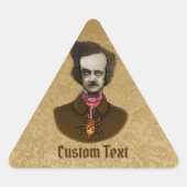 Edgar mit Gold Bug Dreieckiger Aufkleber (Vorderseite)