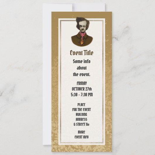 Edgar mit Gold Bug Einladung (Vorderseite)