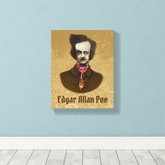 Edgar mit Gold Bug Leinwanddruck (Insitu (Holzboden))