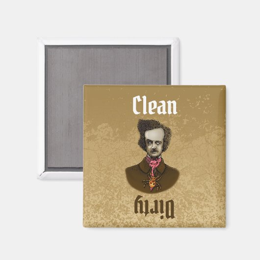 Edgar mit Gold Bug Magnet (Vorderseite/Rückseite)