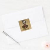 Edgar mit Gold Bug Quadratischer Aufkleber (Umschlag)