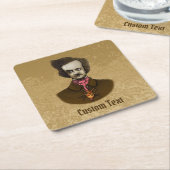 Edgar mit Gold Bug Rechteckiger Pappuntersetzer (angewinkelt)