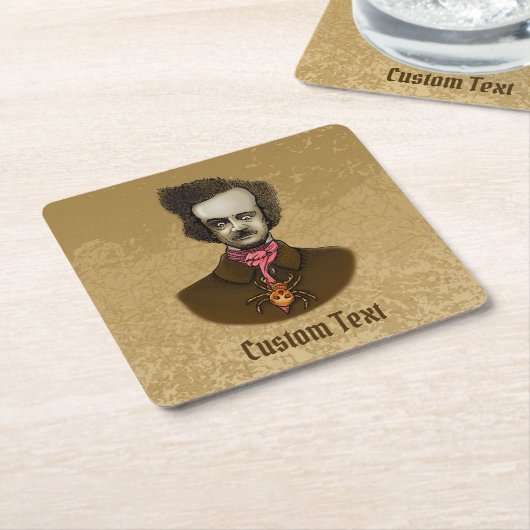 Edgar mit Gold Bug Rechteckiger Pappuntersetzer (angewinkelt)