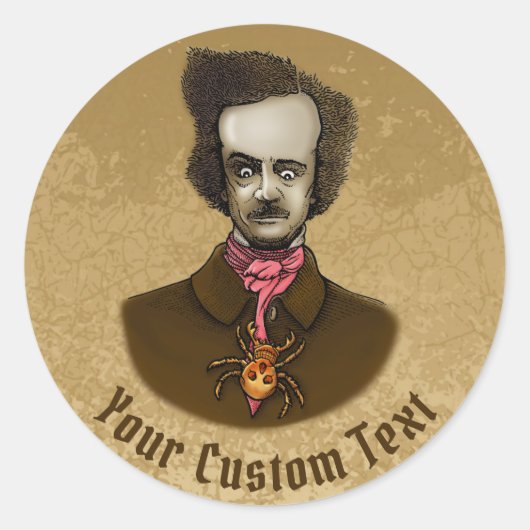 Edgar mit Gold Bug Runder Aufkleber (Vorderseite)