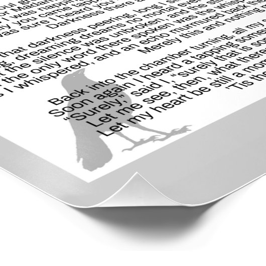 Edgar Poe The Raven Poster (Ecke)