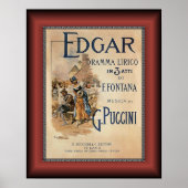 Edgar ~ Puccini ~ Lyrical Drama by F. Fountana ~ Poster (Vorne)